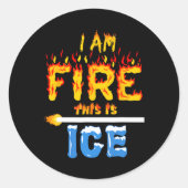 Ice and Fire Costume Halloween Family Matching Wom Ronde Sticker (Voorkant)