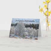 Ice and Snow Trees Winter Vakantie Kerst Kaart (Gele Bloem)