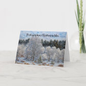 Ice and Snow Trees Winter Vakantie Kerst Kaart (Voorkant)