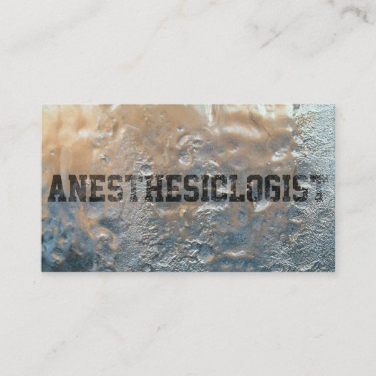 Ice Anesthesioloog Visitekaartje, bevroren Visitekaartje (Voorkant)