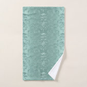 Ice Aqua Damask Print Bad Handdoek (Handdoek)