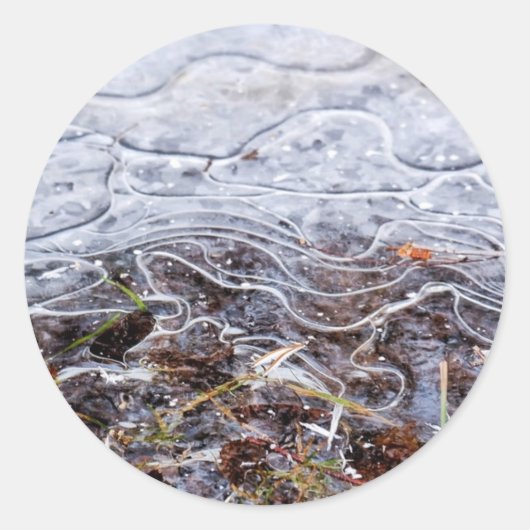 Ice Art 1 Ronde Sticker (Voorkant)