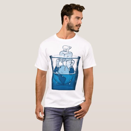 Ice Bear Climate Change Polar Bears Melting Poles T-shirt (Voorkant volledig)