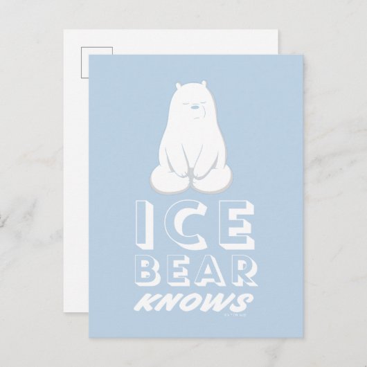 Ice Bear Knows Briefkaart (Voorkant / Achterkant)