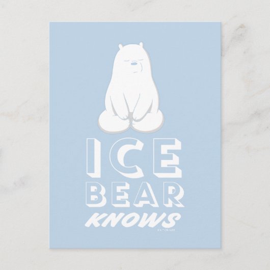 Ice Bear Knows Briefkaart (Voorkant)
