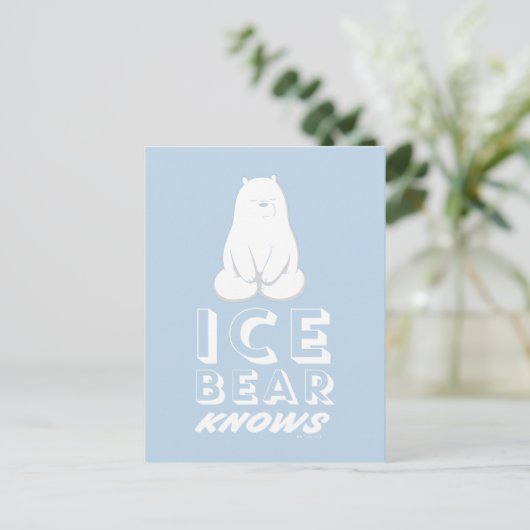 Ice Bear Knows Briefkaart (Staand voorkant)