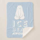 Ice Bear Knows Sherpa Deken (Voorkant)
