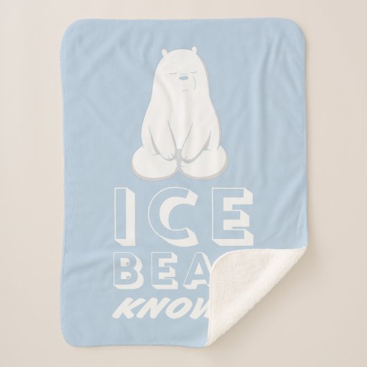 Ice Bear Knows Sherpa Deken (Voorkant)