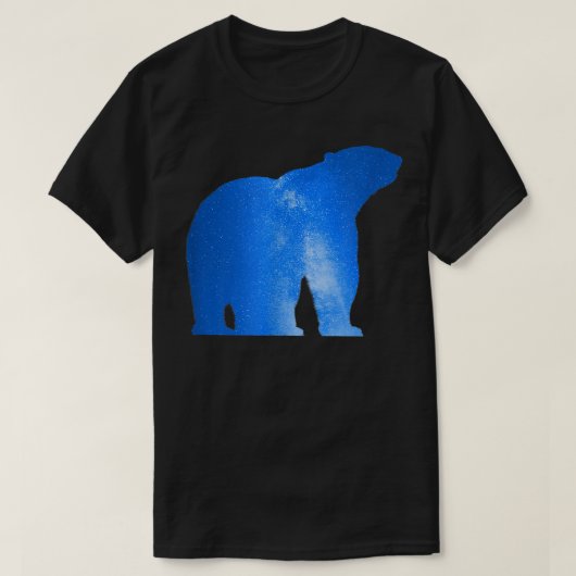 Ice Bear Polar Night Galaxy Stars Way Milky Magic  T-shirt (Design voorkant)
