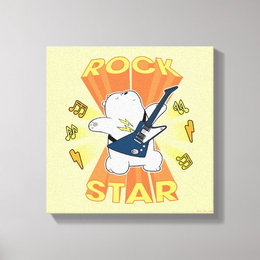 Ice Bear - Rock Star Canvas Afdruk (Voorkant)