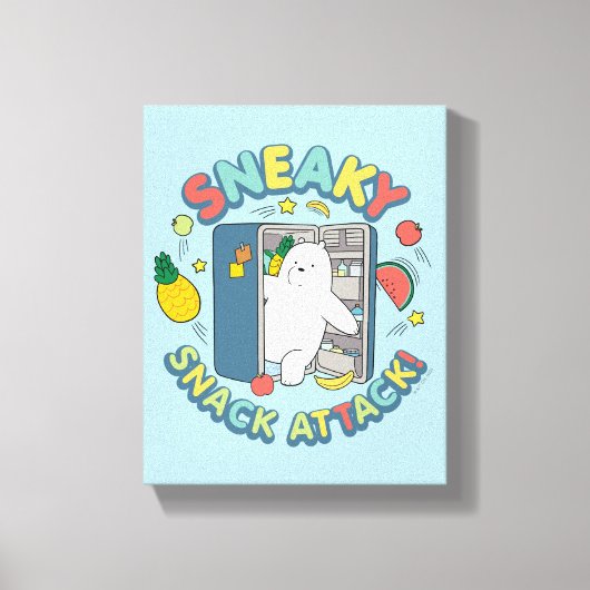 Ice Bear - Sneaky Snack Attack! Canvas Afdruk (Voorkant)
