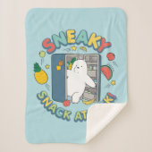 Ice Bear - Sneaky Snack Attack! Sherpa Deken (Voorkant)