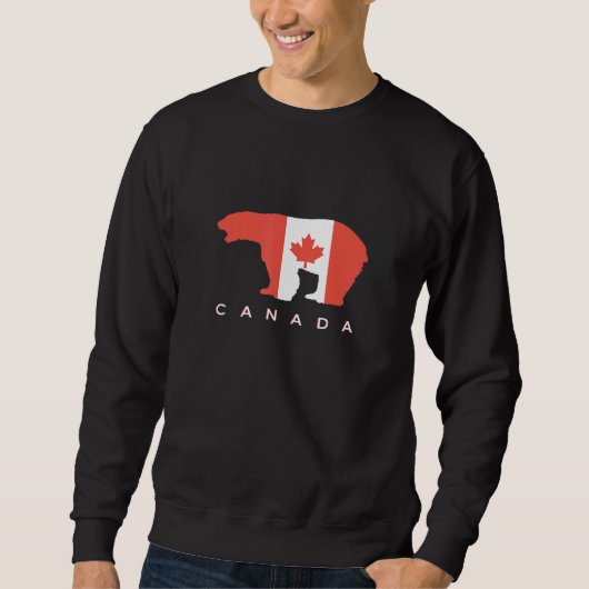 Ice Beer Canada Countries Canadian Flag Maple Leaf Trui (Voorkant)