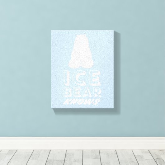 Ice Beer Knows Canvas Afdruk (Insitu (Houten vloer))
