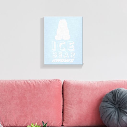 Ice Beer Knows Canvas Afdruk (Insitu (Woonkamer))