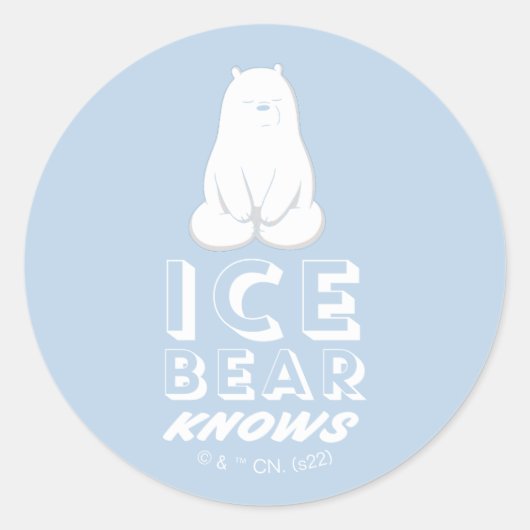 Ice Beer Knows Ronde Sticker (Voorkant)