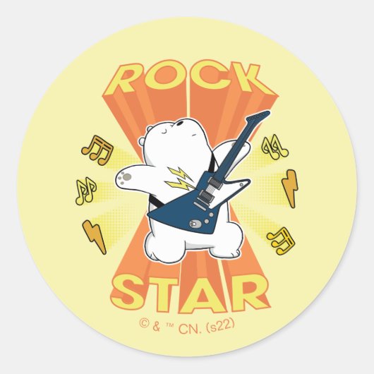 Ice Beer - Rock Star Ronde Sticker (Voorkant)