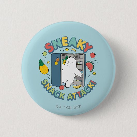 Ice Beer - Sneaky Snack Attack! Ronde Button 5,7 Cm (Voorkant)