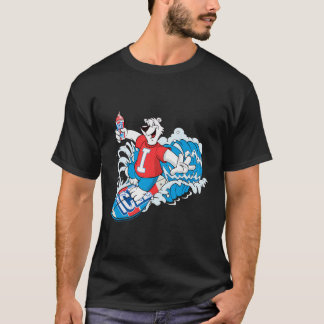 Ice Beer Surfer Collegiate T-shirt
