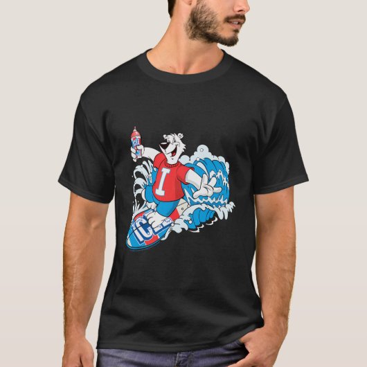 Ice Beer Surfer Collegiate T-shirt (Voorkant)