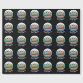 Ice-berg-er Funny Cheeseburger Pun Dark BG Cadeaupapier (Vlak)