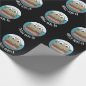 Ice-berg-er Funny Cheeseburger Pun Dark BG Cadeaupapier (Hoek)