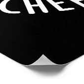 Ice-berg-er Funny Cheeseburger Pun Dark BG Poster (Hoek)