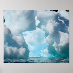 Ice Bergs voor de zuidelijke punt van het Zuiden Poster
