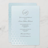 Ice Blue Baptism Invitation Kaart (Voorkant / Achterkant)