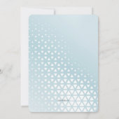 Ice Blue Baptism Invitation Kaart (Achterkant)