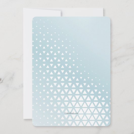 Ice Blue Baptism Invitation Kaart (Achterkant)