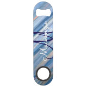 Ice-Blue Bar | Kool Icy Silver Peach Speed Flessenopener (Achterkant)
