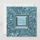 Ice Blue Blauwgroen Blue Wedding Kaart (Voorkant)