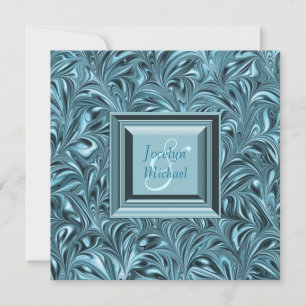 Ice Blue Blauwgroen Blue Wedding Kaart