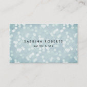 Ice Blue Bokeh Appointment Card Afsprakenkaartje (Voorkant)