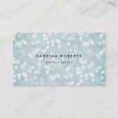 Ice Blue Bokeh-lampjes Visitekaartje (Voorkant)