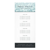Ice Blue Bokeh | Prijzen of diensten Reclamekaart (Voorkant)