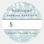 Ice Blue Bokeh | Sticker Boutique Price (Voorkant)