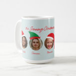 Ice Blue Christmas Crew Santa Elf Petten Vijf foto Koffiemok<br><div class="desc">Deze grappige en zeer vrolijke kerst mok zal vrienden en familie verrukken wanneer u het personaliseren met vijf foto's van uw kinderen, familie, vrienden en / of huisdieren zetten de hele gekke cast van personages in gekke vakantie petten. Onthoud de groep met een nieuwe mok elk jaar en aangepaste titel...</div>