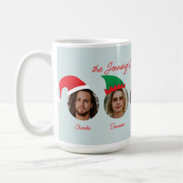 Ice Blue Christmas Crew Santa Elf Petten Vijf foto Koffiemok