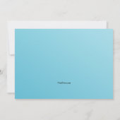 Ice Blue Cross Foto Afstuderen Uitnodiging (Achterkant)