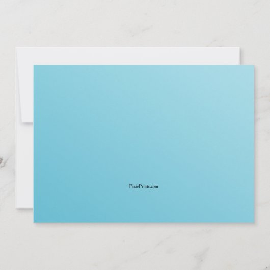 Ice Blue Cross Foto Afstuderen Uitnodiging (Achterkant)