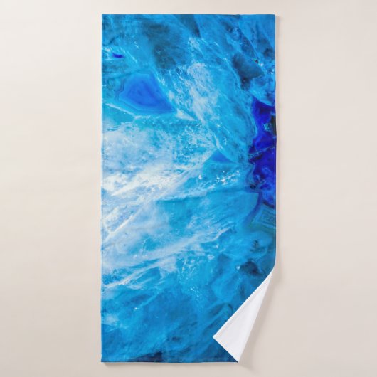 Ice Blue Crystal Gem Gemstone Agate Quartz Badhanddoek (Badhanddoek)