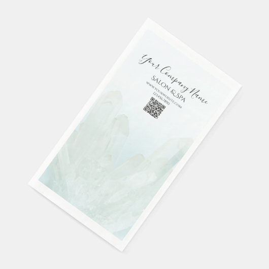 Ice Blue Crystals Salon Spa Paper Guest Towels Servet (Hoek)