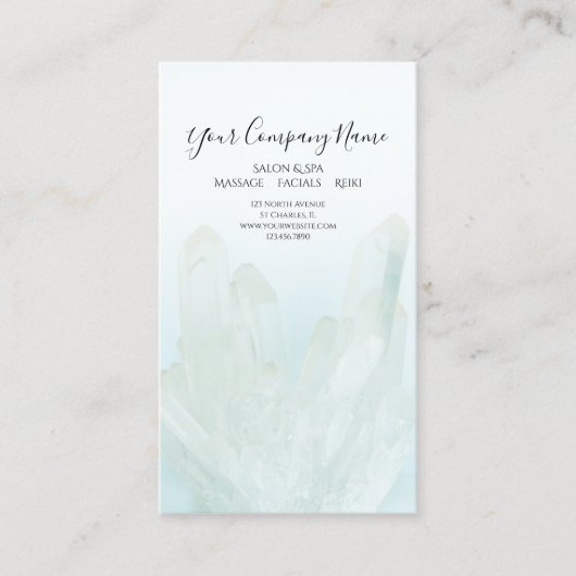Ice Blue Crystals Salon Spa Visitekaartje (Voorkant)