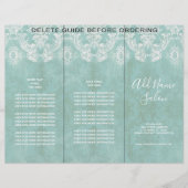Ice Blue  Damask Patroon met Grungy Finish Flyer (Voorkant)
