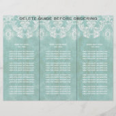 Ice Blue  Damask Patroon met Grungy Finish Flyer (Achterkant)