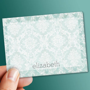 Ice Blue  Damask Patroon met Grungy Finish Post-it® Notes
