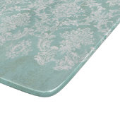 Ice Blue  Damask Patroon met Grungy Finish Snijplank (Hoek)