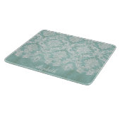 Ice Blue  Damask Patroon met Grungy Finish Snijplank (Hoek)